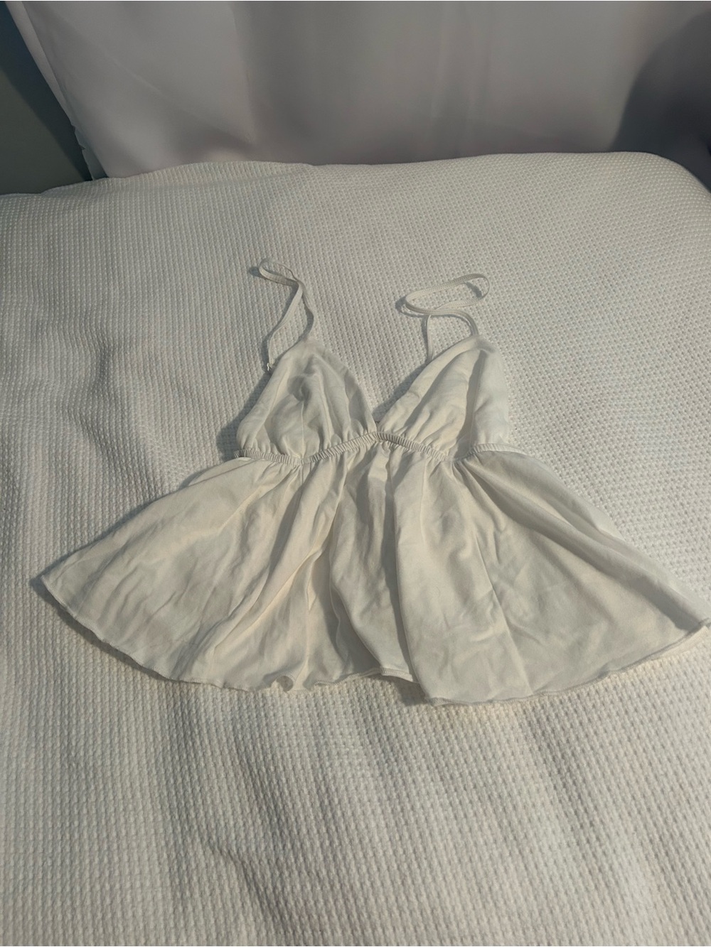 wild fable White Flowy Tie-Strap Tank Top